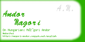 andor magori business card